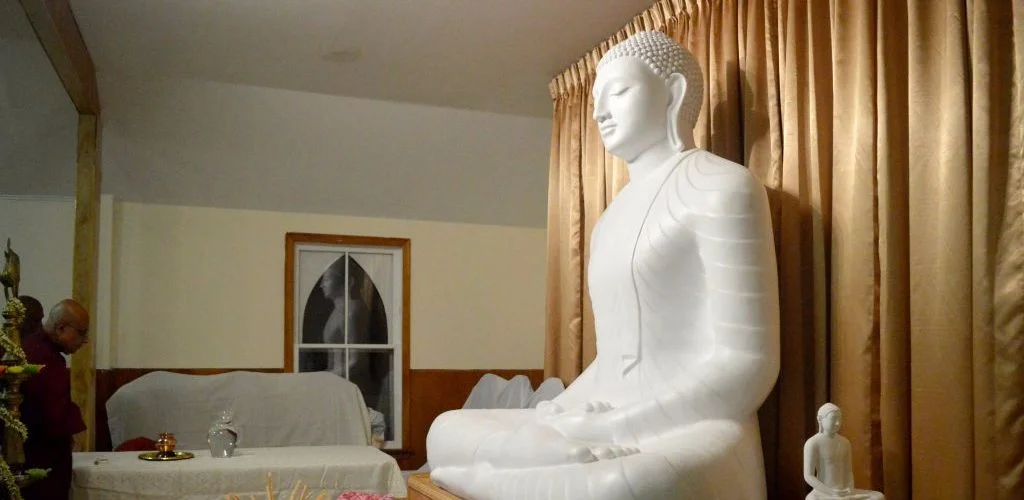 Buddha statue in the meditation hall